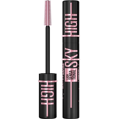 Maybelline Mascara, Lash Sensational Sky High Volumizing & Thickening, Eyelash Lengthening, Flake-Free Formula, Washable Mascara Infused with Bamboo Extract, Full Volume Mascara, Colour: Black