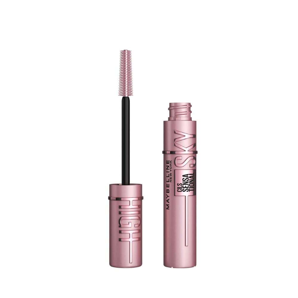 Maybelline Mascara, Lash Sensational Sky High Volumizing & Thickening, Eyelash Lengthening, Flake-Free Formula, Washable Mascara Infused with Bamboo Extract, Full Volume Mascara, Colour: Black