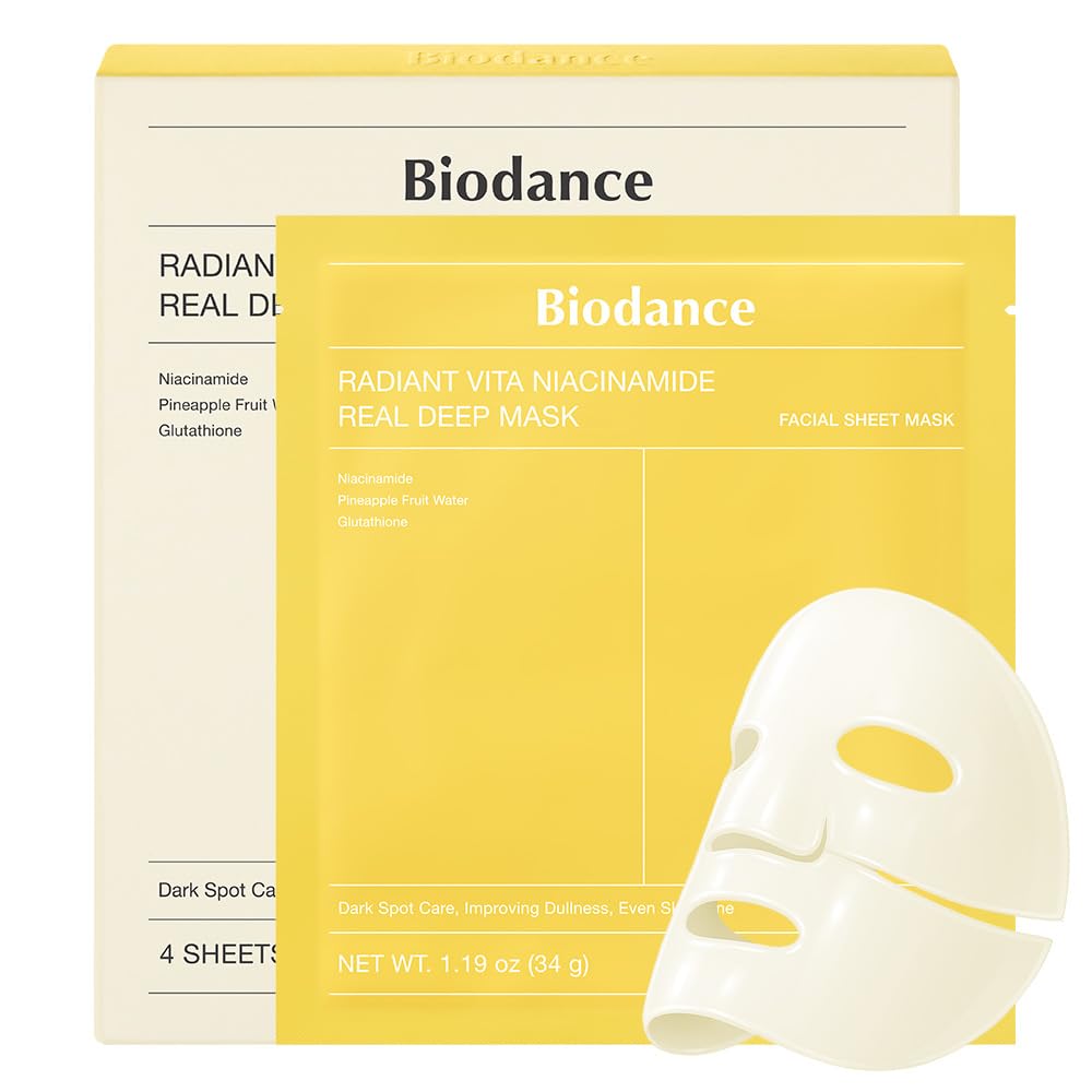 BIODANCE Bio-Collagen Real Deep Face Mask 4 Pcs | Hydrogel Overnight Mask | Pore Minimizing and Elasticity Improvement | Korean Face Mask for Glass Skin | Korean Skincare