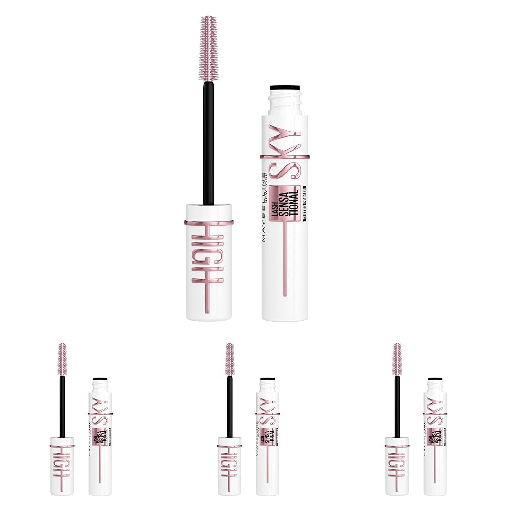 Maybelline Mascara, Lash Sensational Sky High Volumizing & Thickening, Eyelash Lengthening, Flake-Free Formula, Washable Mascara Infused with Bamboo Extract, Full Volume Mascara, Colour: Black