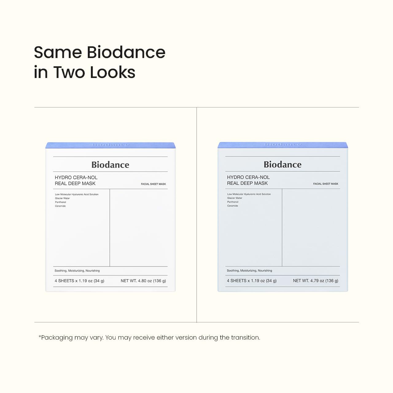 BIODANCE Bio-Collagen Real Deep Face Mask 4 Pcs | Hydrogel Overnight Mask | Pore Minimizing and Elasticity Improvement | Korean Face Mask for Glass Skin | Korean Skincare