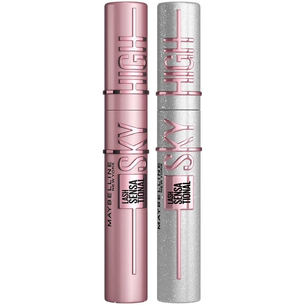 Maybelline Mascara, Lash Sensational Sky High Volumizing & Thickening, Eyelash Lengthening, Flake-Free Formula, Washable Mascara Infused with Bamboo Extract, Full Volume Mascara, Colour: Black