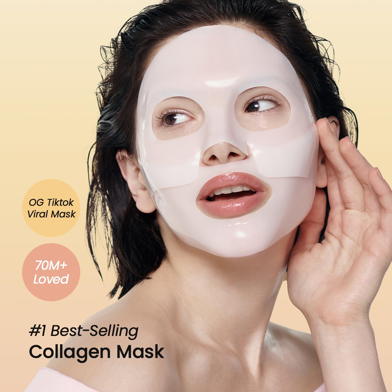 BIODANCE Bio-Collagen Real Deep Face Mask 4 Pcs | Hydrogel Overnight Mask | Pore Minimizing and Elasticity Improvement | Korean Face Mask for Glass Skin | Korean Skincare