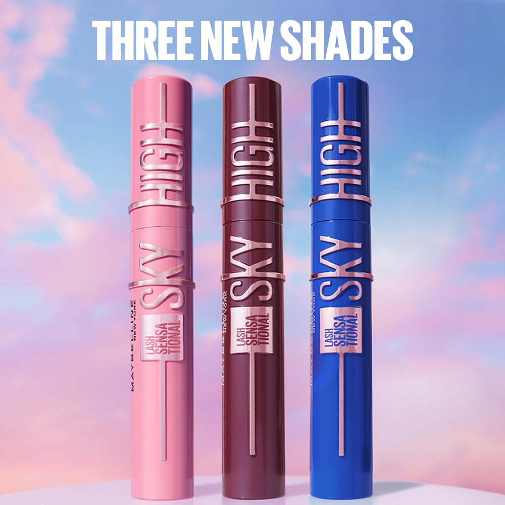 Maybelline Mascara, Lash Sensational Sky High Volumizing & Thickening, Eyelash Lengthening, Flake-Free Formula, Washable Mascara Infused with Bamboo Extract, Full Volume Mascara, Colour: Black