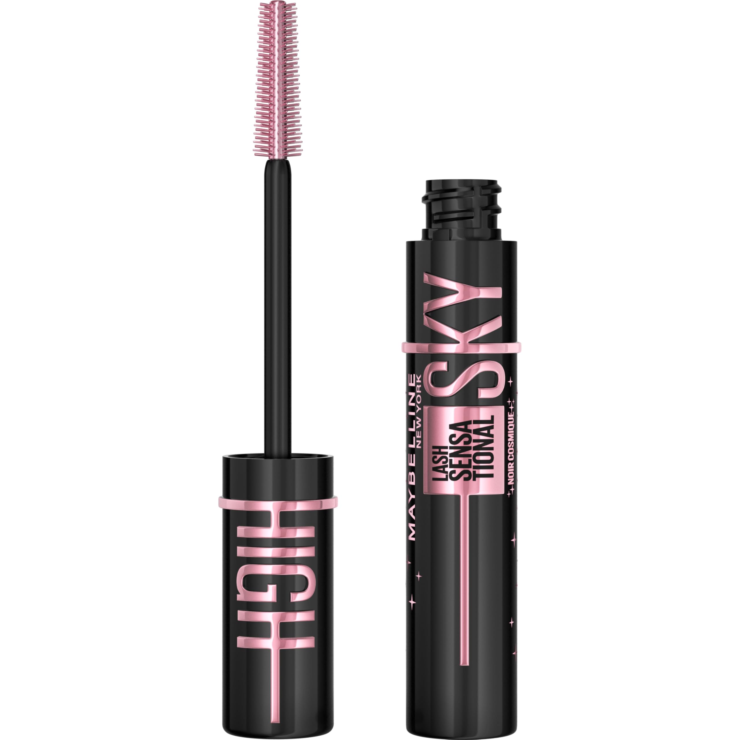 Maybelline Mascara, Lash Sensational Sky High Volumizing & Thickening, Eyelash Lengthening, Flake-Free Formula, Washable Mascara Infused with Bamboo Extract, Full Volume Mascara, Colour: Black
