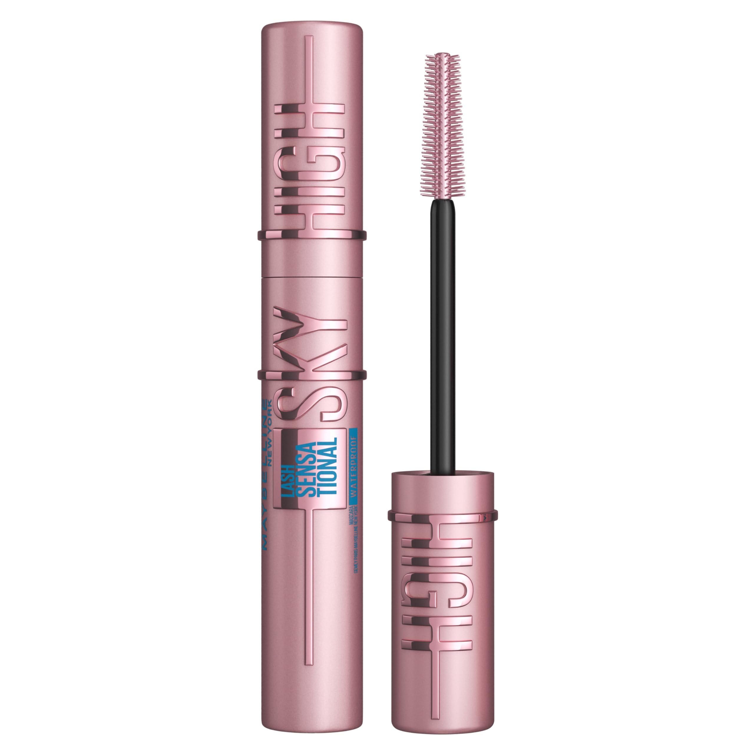 Maybelline Mascara, Lash Sensational Sky High Volumizing & Thickening, Eyelash Lengthening, Flake-Free Formula, Washable Mascara Infused with Bamboo Extract, Full Volume Mascara, Colour: Black