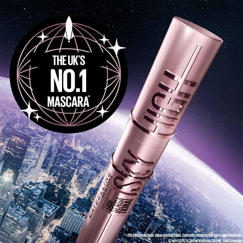 Maybelline Mascara, Lash Sensational Sky High Volumizing & Thickening, Eyelash Lengthening, Flake-Free Formula, Washable Mascara Infused with Bamboo Extract, Full Volume Mascara, Colour: Black