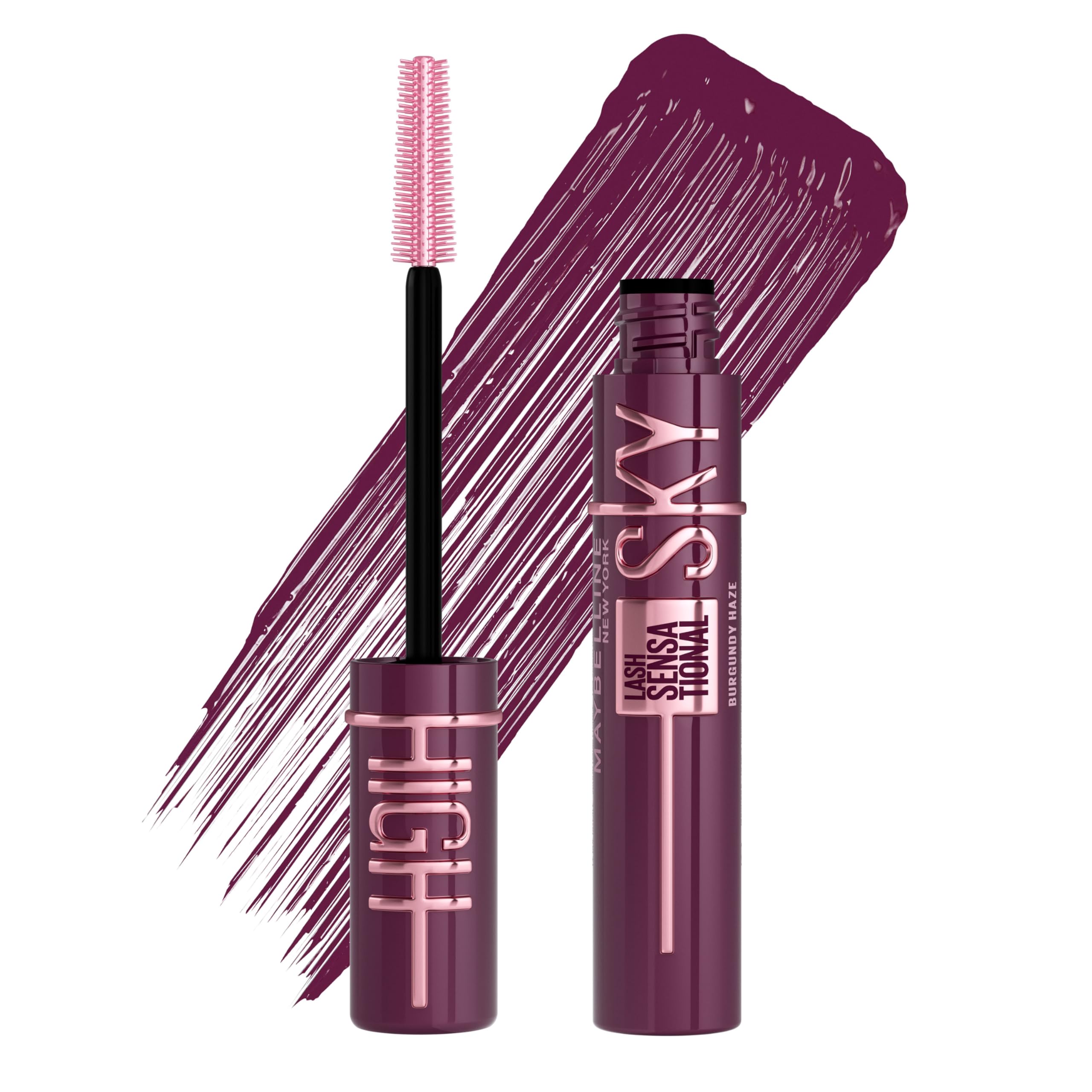 Maybelline Mascara, Lash Sensational Sky High Volumizing & Thickening, Eyelash Lengthening, Flake-Free Formula, Washable Mascara Infused with Bamboo Extract, Full Volume Mascara, Colour: Black