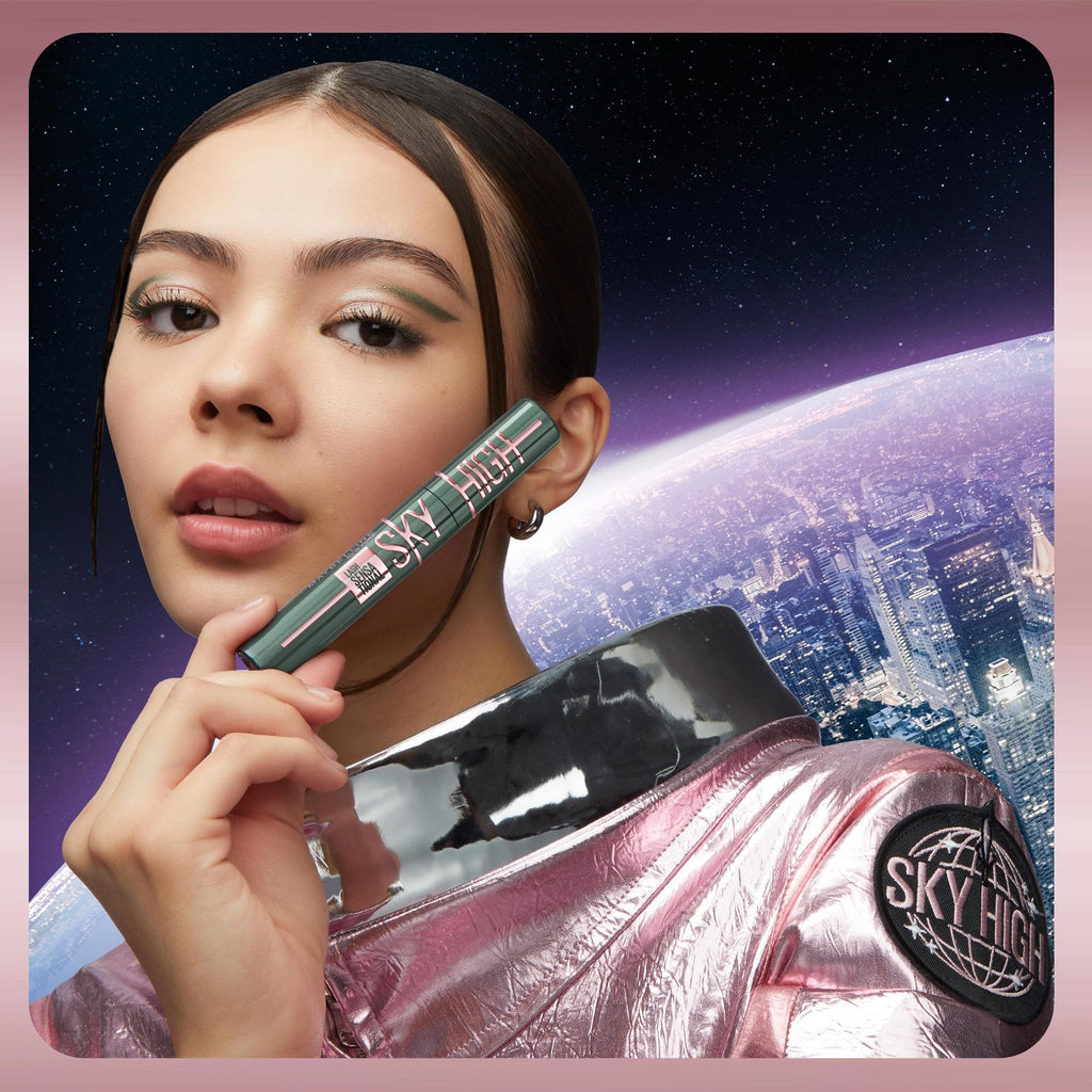 Maybelline Mascara, Lash Sensational Sky High Volumizing & Thickening, Eyelash Lengthening, Flake-Free Formula, Washable Mascara Infused with Bamboo Extract, Full Volume Mascara, Colour: Black