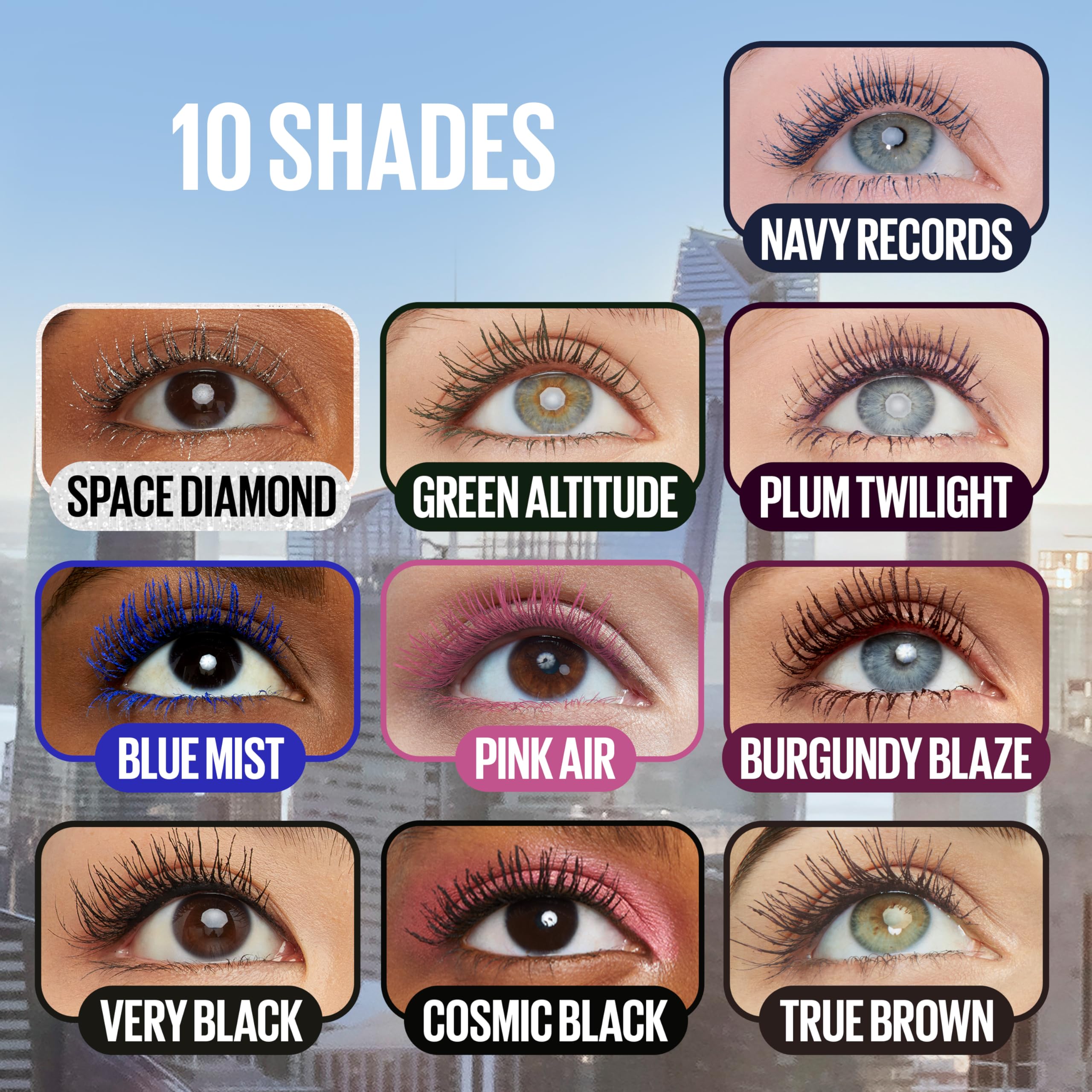 Maybelline Mascara, Lash Sensational Sky High Volumizing & Thickening, Eyelash Lengthening, Flake-Free Formula, Washable Mascara Infused with Bamboo Extract, Full Volume Mascara, Colour: Black